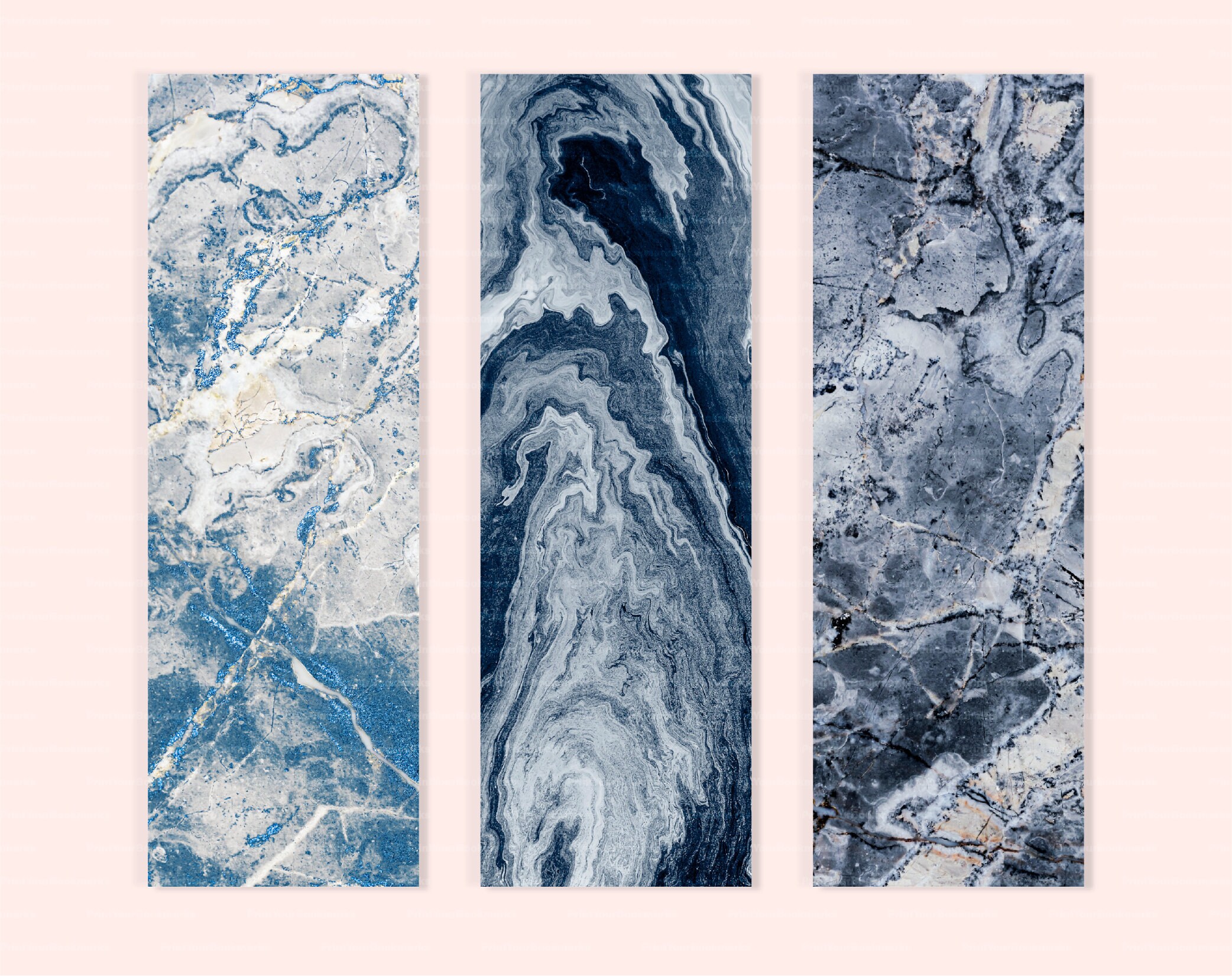 Printable Bookmark Cards Abstract Marble Texture Fluid | Etsy