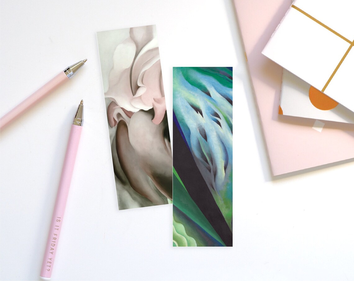 Watercolor Floral Bookmark Printable Online Gifts Abstract Etsy