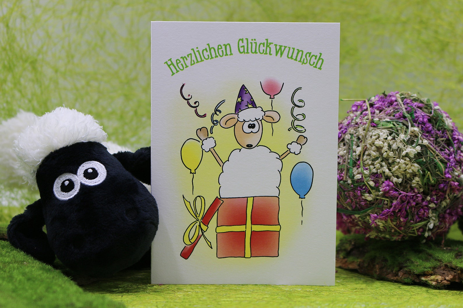 Grußkarte Schaf Marlies Glückwünsche Herzlichen Glückwunsch Geburtstag