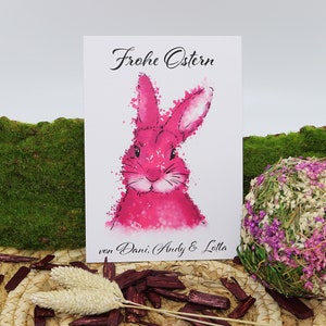 Personalisierte Osterkarte als Klappkarte oder Postkarte