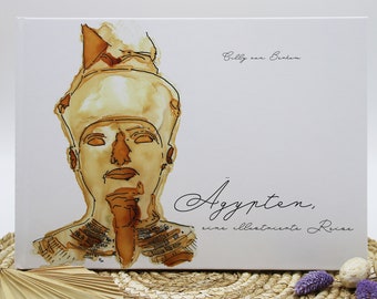 Egypt - an illustrated journey - illustrated travel diary - travel journal - mixed media - artist's book - artbook - desert ink fineart