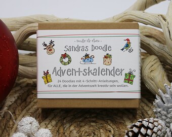 Personalized Advent Calendar Creative Doodle Art Artist Gift Christmas Advent Friendship Favorite Person Mindfulness