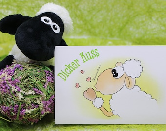 Greeting Card Sheep Marlies Dicker Kiss Thank You Birthday Congratulations All Good Celebration Anniversary Anniversary