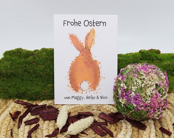 Personalized Easter card as folded card or postcard