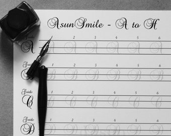 Mastering Copperplate Script Alphabet At Home, Copperplate Handwriting Workbook For Calligraphy Beginner, Creative Penmanship Hobby At Home
