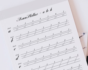 Fancy Copperplate Calligraphy Printables | Calligraphy Courses For Beginners At Home | Copperplate Penmanship Worksheet With Guideline