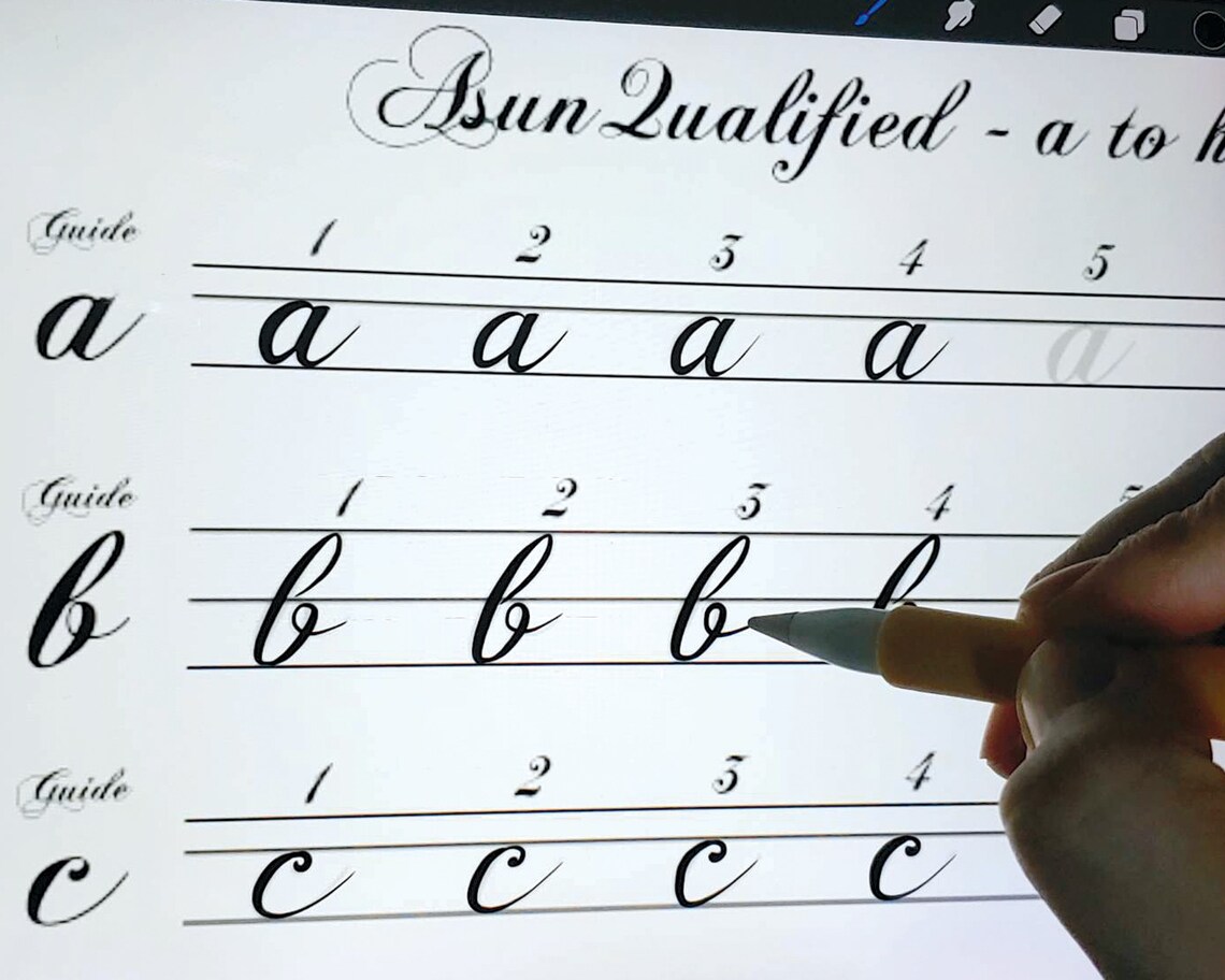 Copperplate Alphabet Workbook for Beginner Copperplate - Etsy