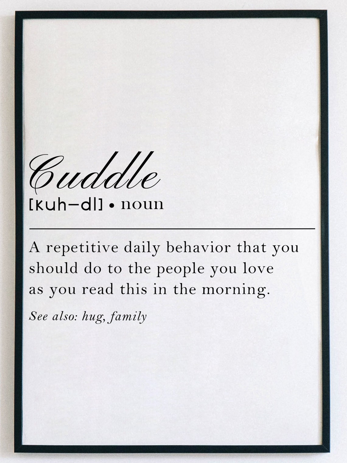 Cuddle Definition Wall Art Positive Quote Affirmation For Etsy Cuddle Definition Wall Art Positive Quote Affirmation For Etsy