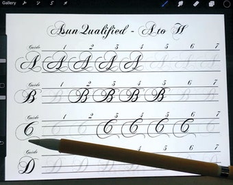 Copperplate Alphabet Etsy