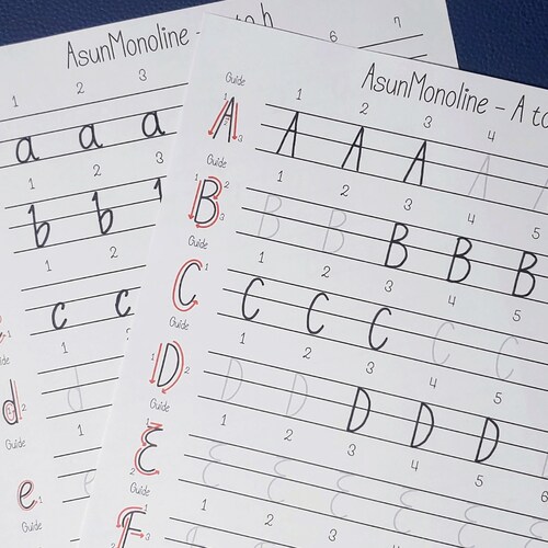 Printable Lettering Worksheet for Adult Practice Neat | Etsy