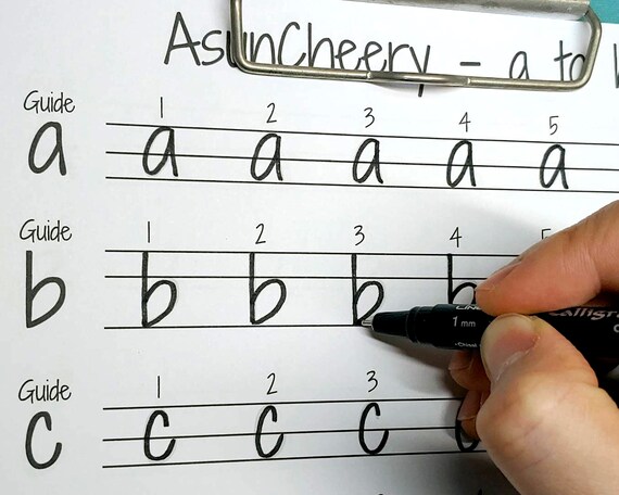 cute print handwriting worksheet for adult handwriting etsy