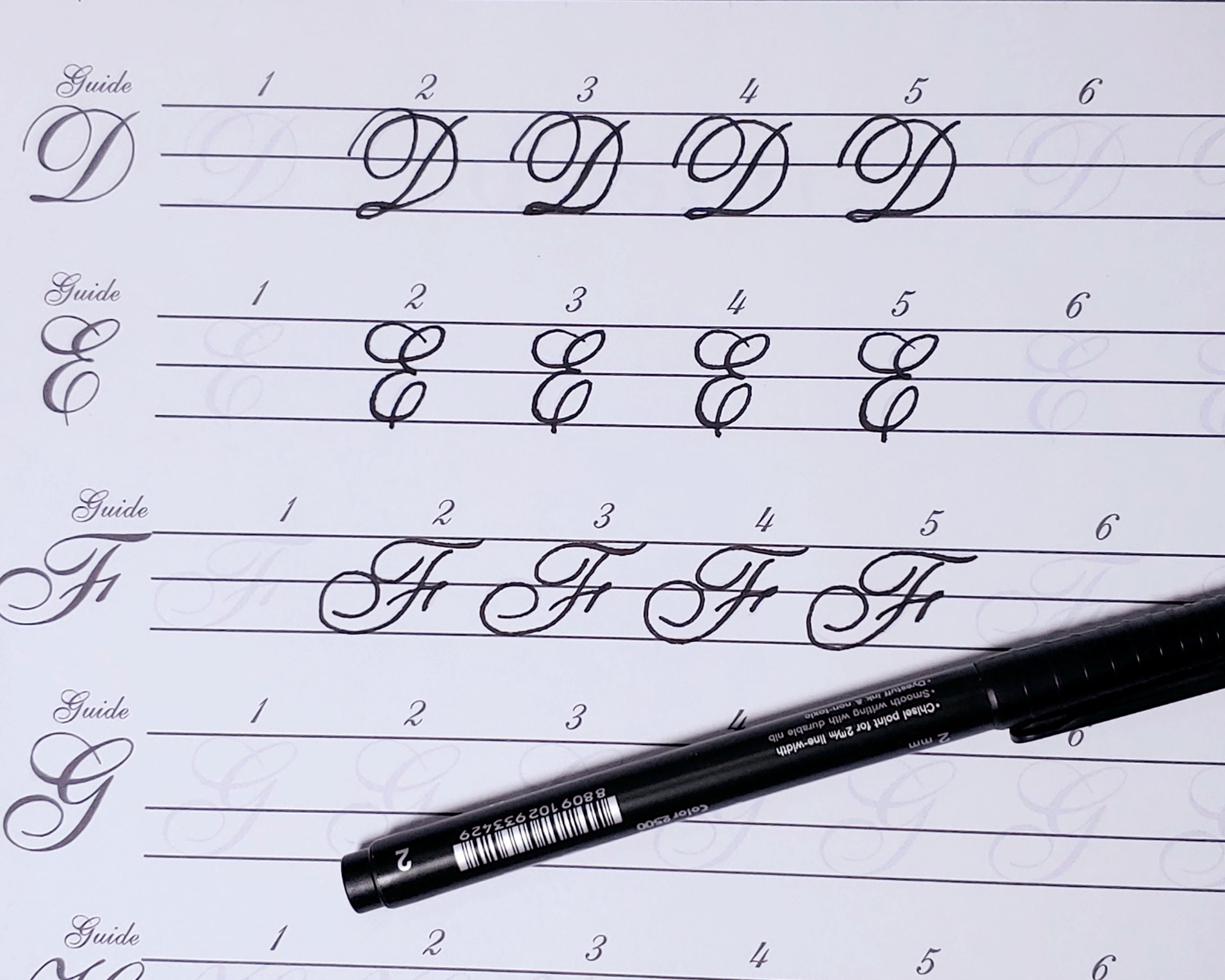 Copperplate Script Tracing Workbook For Calligraphy Beginner Etsy