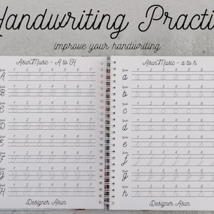 Printable Handwriting Practice Sheets For Adult | Cute Handwriting Practice | Alphabet Tracing Paper For Adult | Traceable Handwriting Guide