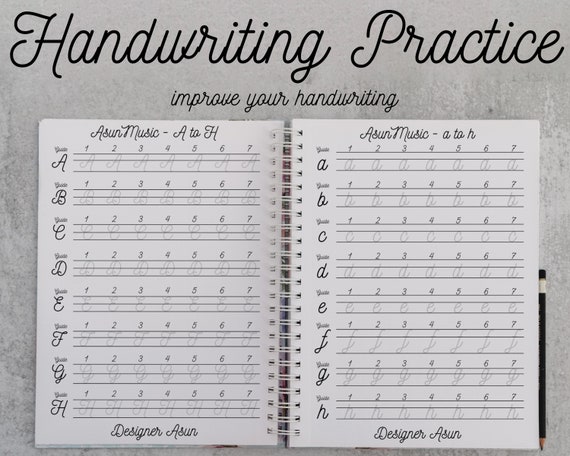 Printable Handwriting Practice Sheets for Adult Cute Handwriting Practice  Alphabet Tracing Paper for Adult Traceable Handwriting Guide 