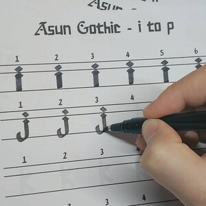 Gothic Lettering Worksheets.pdf Gothic Calligraphy Worksheet for Beginners | Gothic Letter Template PDF ...