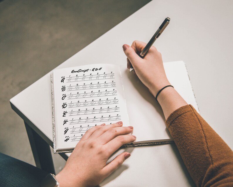 Handwriting Script Worksheet Script Calligraphy Practice Sheet ...