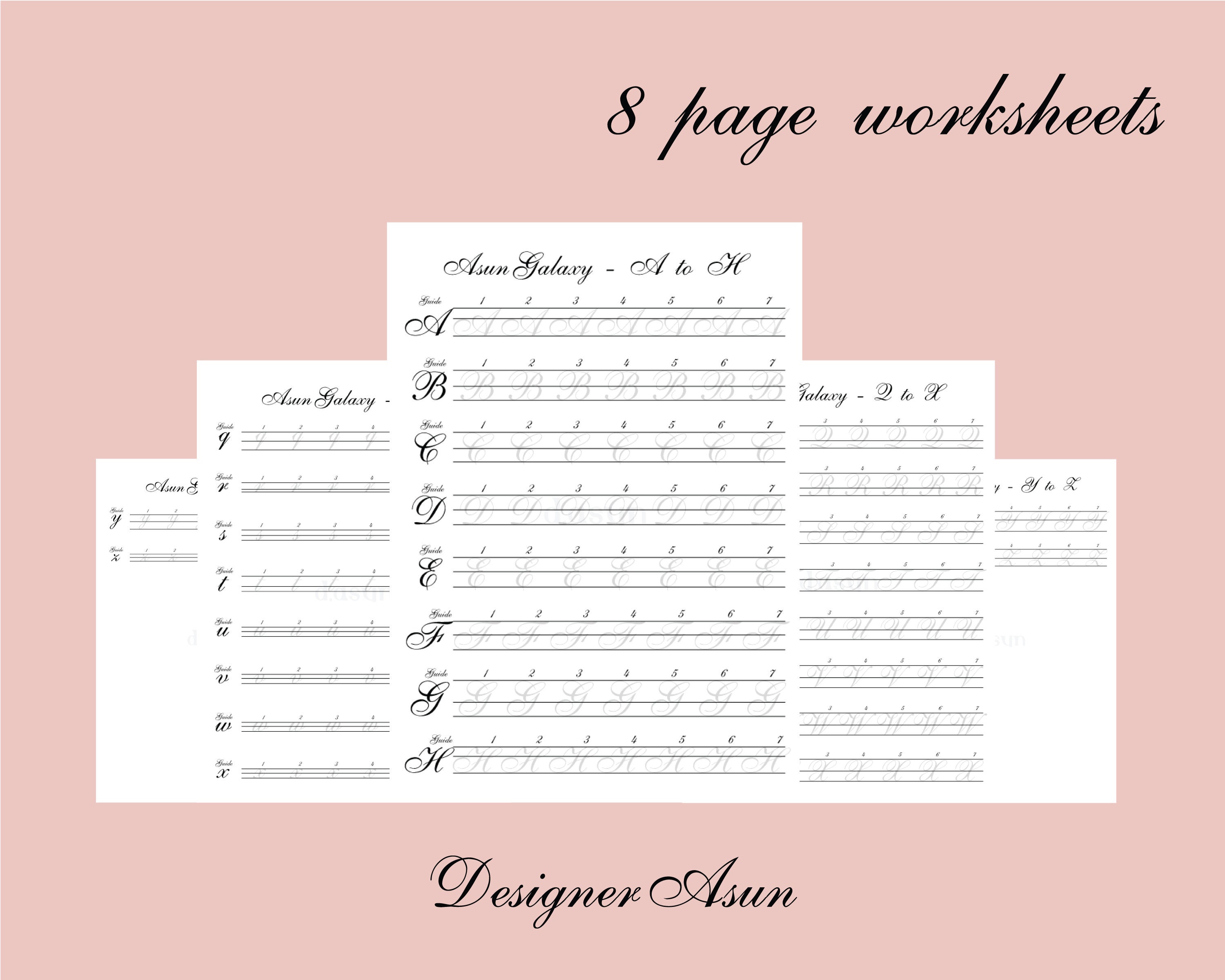 Engraving Script Practice Copperplate Script Tracing Workbook for Calligraphy Beginner - Etsy
