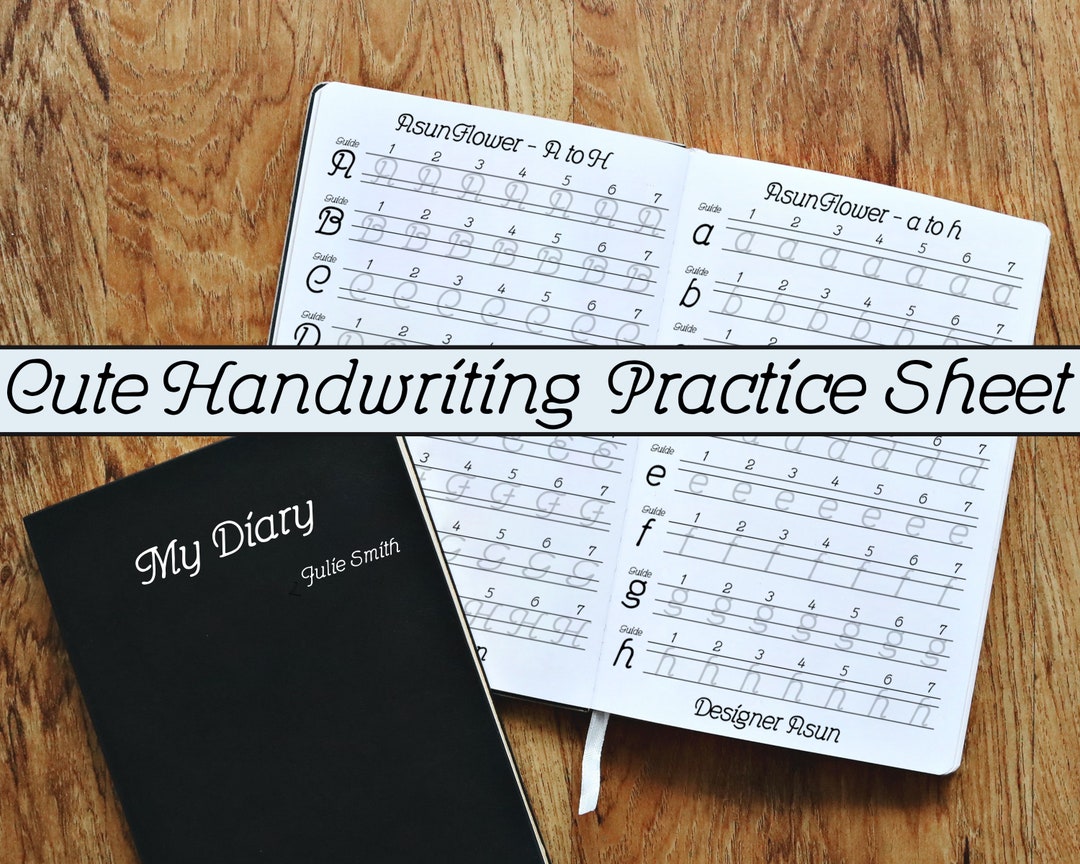 Cute Print Handwriting Practice Sheet | Handwriting Worksheet Template
