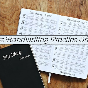 Cute Print Handwriting Practice Sheet | Handwriting Worksheet Template For Adult | Penmanship For Adult | Handwriting Workbook With Ipad