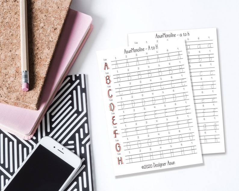 Printable Lettering Worksheet for Adult | Practice Neat Handwriting ...