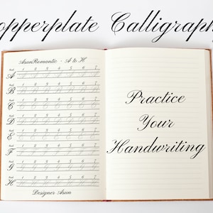 Carta da lucidi per calligrafia su rame stampabile / Foglio di lavoro per lettere stampabile su rame / Pratica di calligrafia per principianti