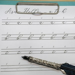 Brush Calligraphy Practice Sheets For Adult | Cute Bouncy Brush Script Creative Worksheet For Girls | How to Calligraphy For Beginners