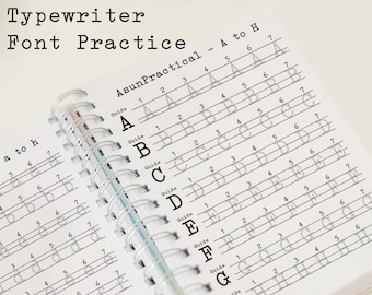 Typewriter Alphabet Printables For Handwriting Beginners | How To Write Like A Typewriter | Handwriting Practice Template For Adult