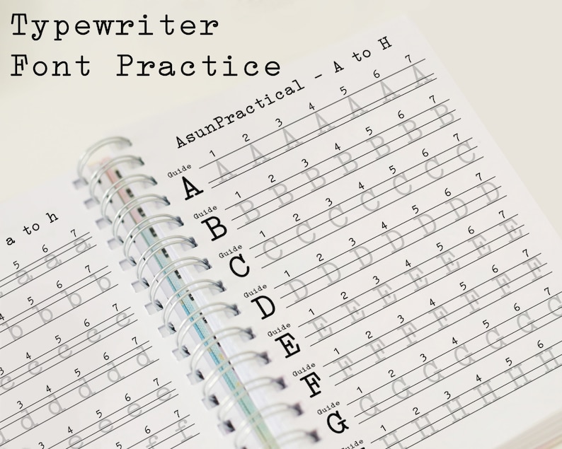 Typewriter Alphabet Printables for Handwriting Beginners How to Write