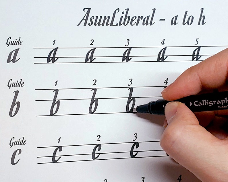 Printable Italic Calligraphy Template Worksheet | Italic Calligraphy ...