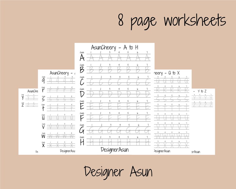 Cute Print Handwriting Worksheet for Adult | Handwriting Template ...