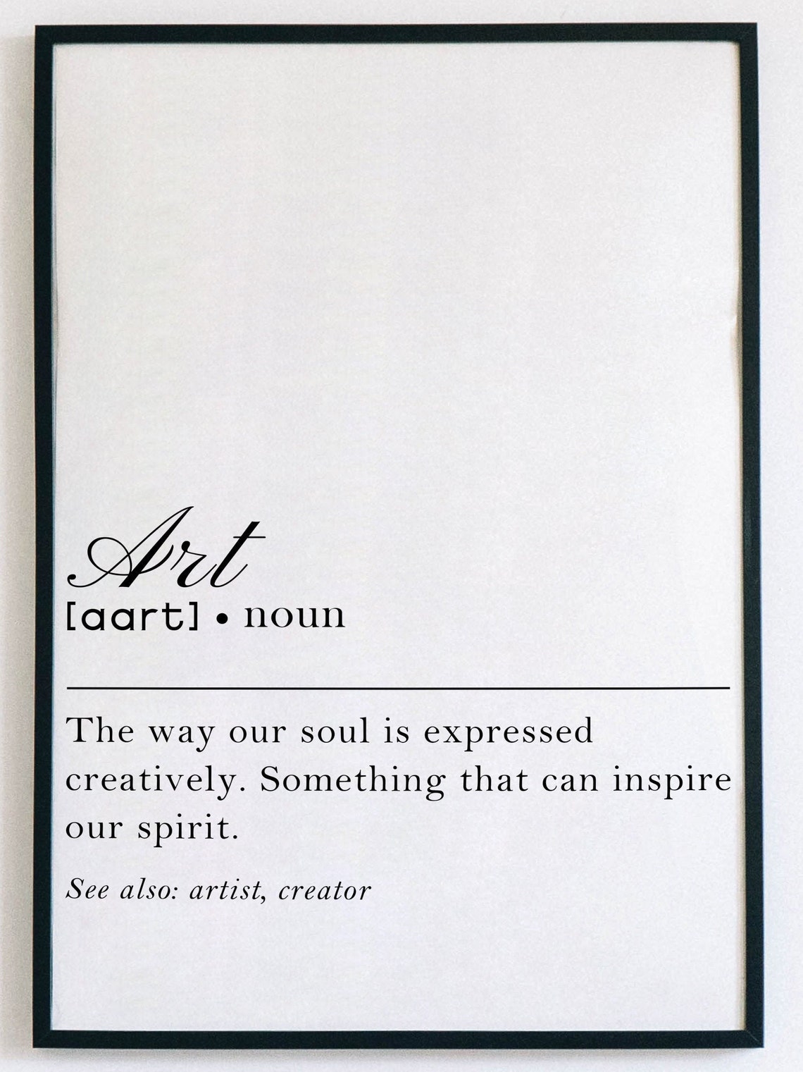 Art Definition Wall Art Digital Decor Printable For Art Etsy