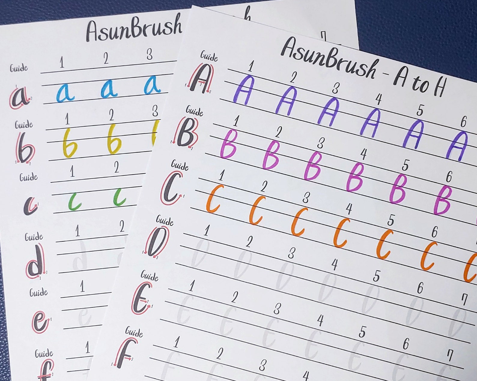 Printable Brush Calligraphy Template Tracing Paper for Brush Etsy