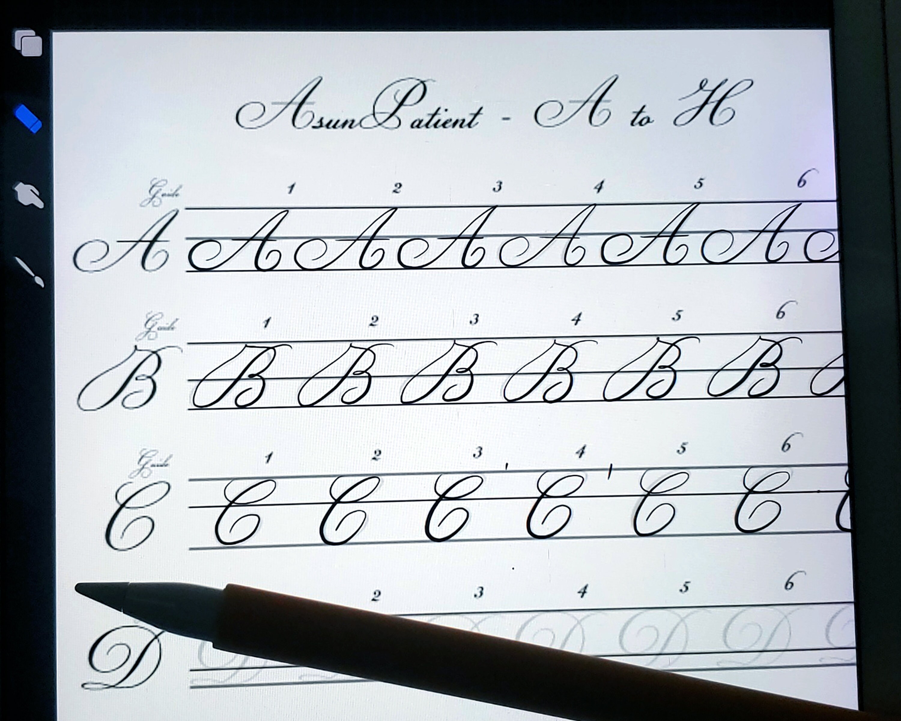 Modern Copperplate Script Worksheet Printable | Copperplate Alphabet ...