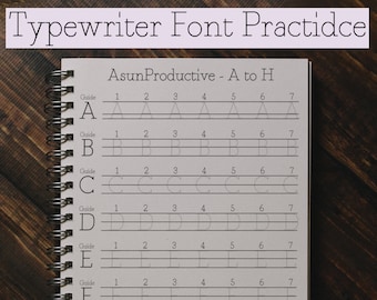 How to Write Like A Pro Typewriter | Typewriter Handwriting Worksheet Printable | Typewriter Alphabet Practice Sheet| Handwriting Penmanship