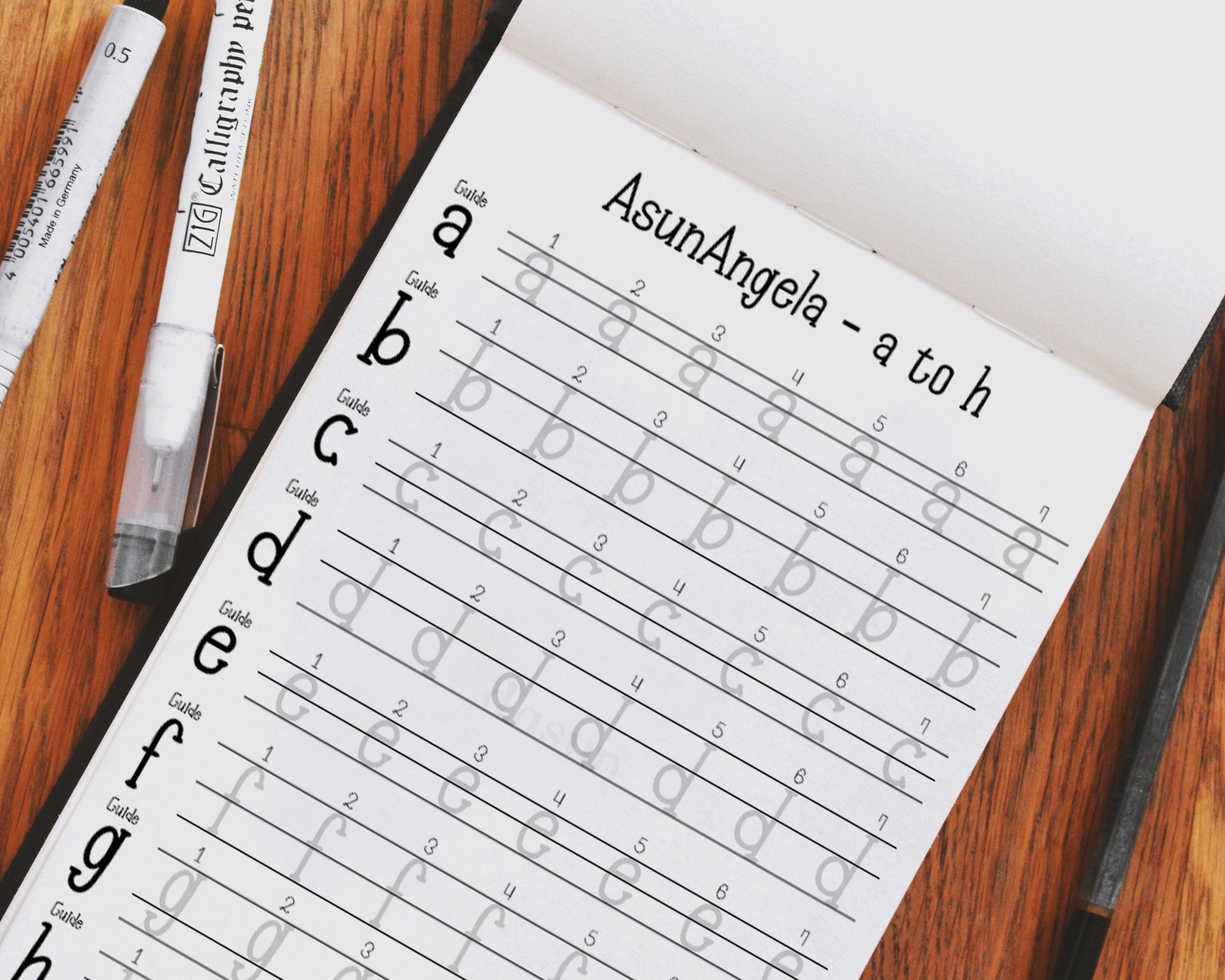 Cute Typewriter Font Practice Sheet PDF Typewriter Alphabet Etsy