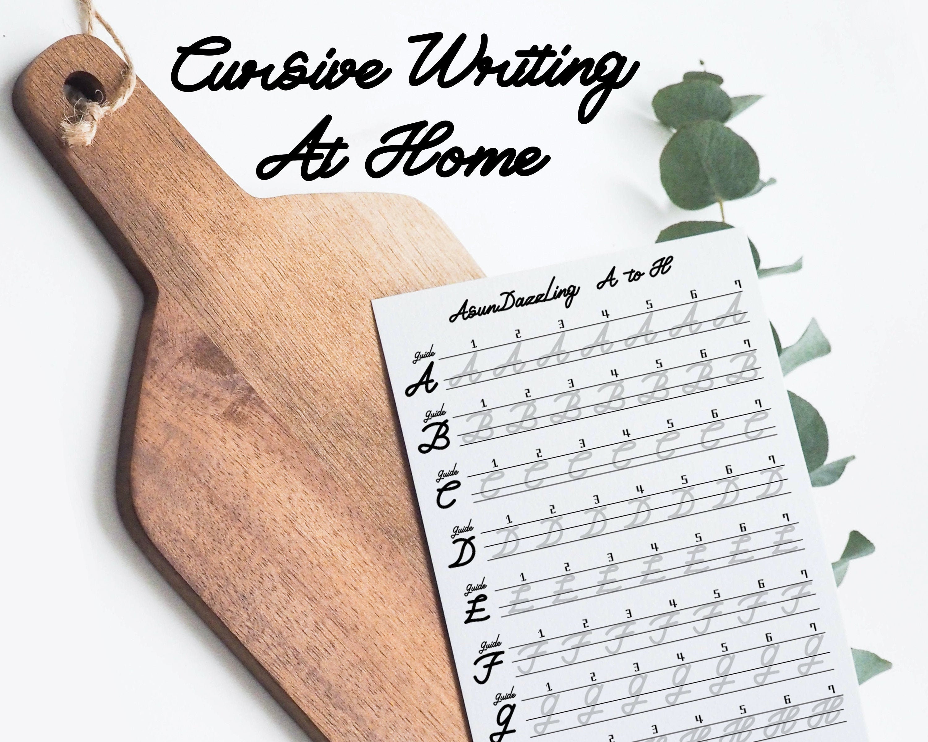 DIY Cursive Handwriting Printable For Adult | Cursive Writing Self-teaching Workbook | Handwriting Alphabet Practice Tracing Book PDF |