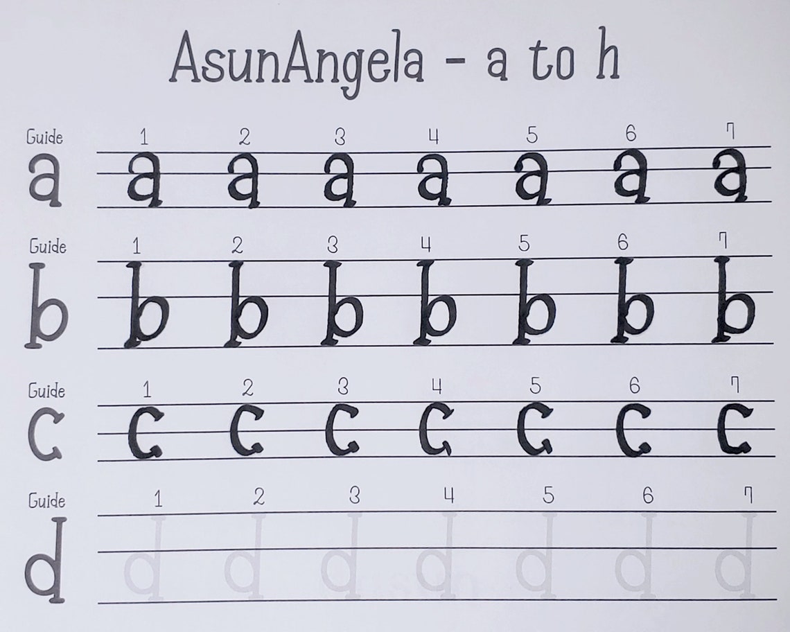 Cute Typewriter Font Practice Sheet PDF Typewriter Alphabet Writing