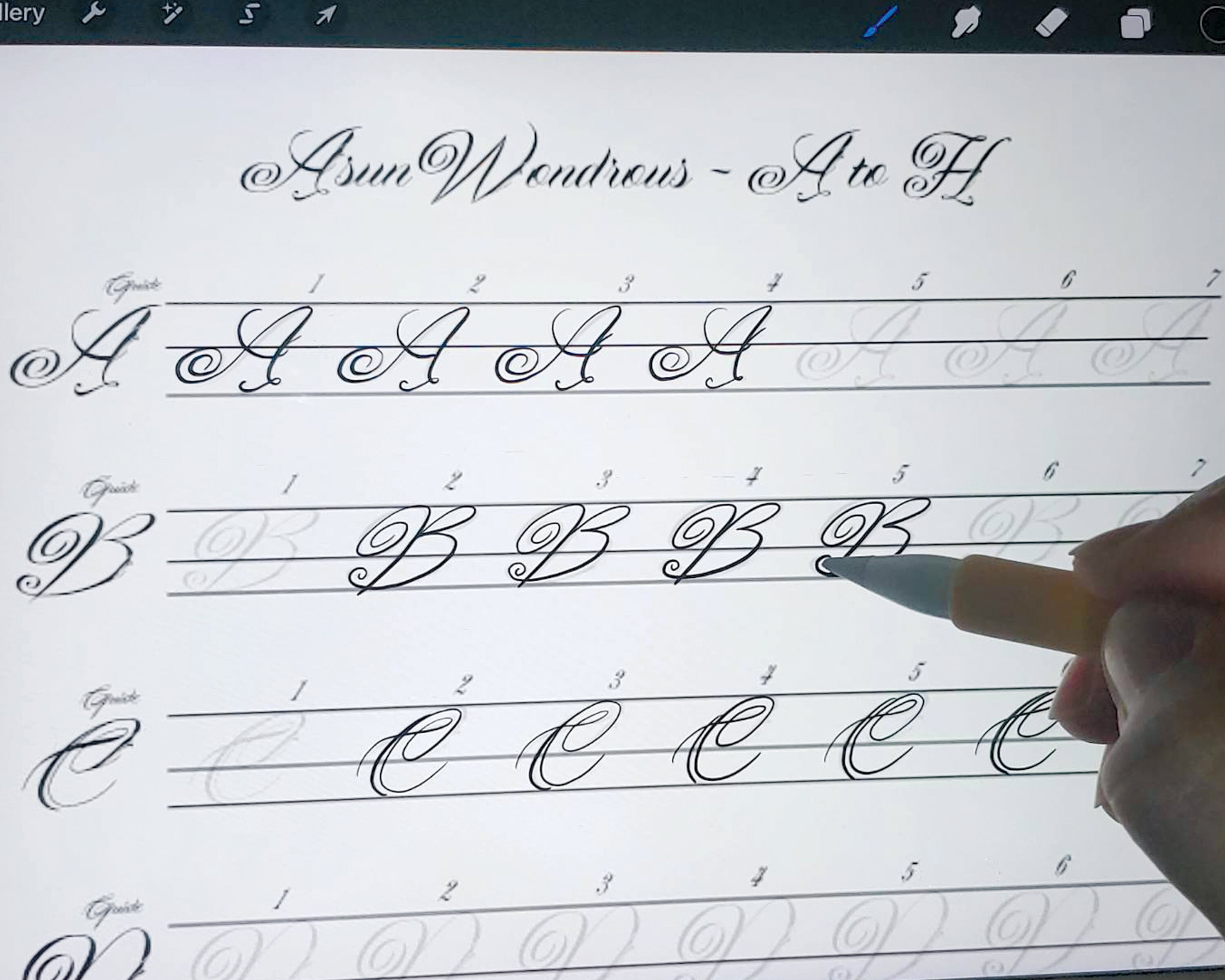 Copperplate Calligraphy Alphabet Practice Sheet PDF Etsy