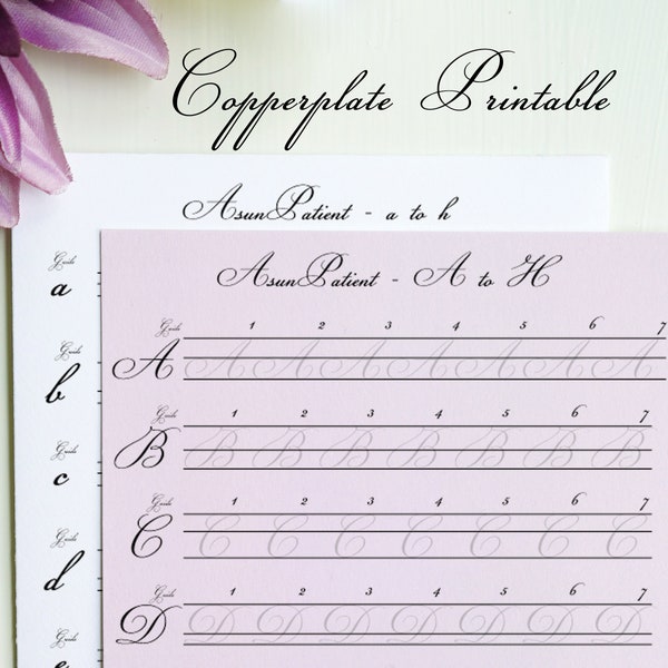 Copperplate Alphabet Etsy