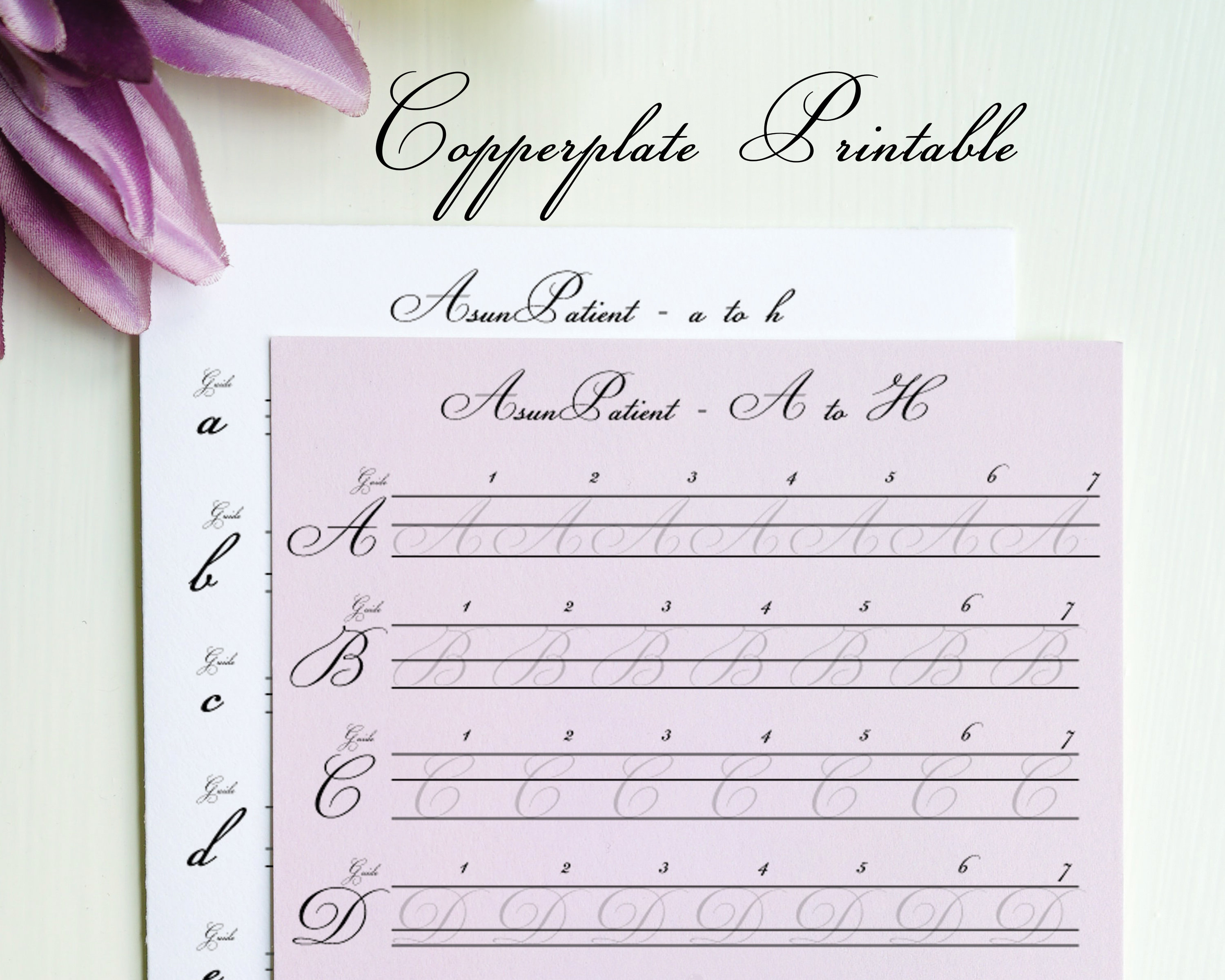 Modern Copperplate Script Worksheet Printable Copperplate Alphabet