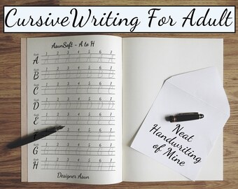 Neat Cursive Letter Practice Template For Girls, Cursive Writing Font Worksheet Printable, Artistic Hobby At Home, Cursive Writing Trace PDF