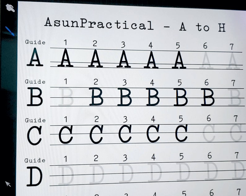 Typewriter Alphabet Printables for Handwriting Beginners How to Write