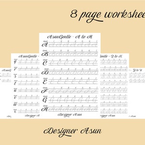 Modern Calligraphy Script Template | Calligraphy Workbook for Beginner ...