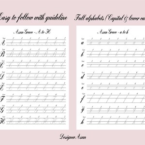 Copperplate Penmanship Practice Sheet | Creative Printable for ...