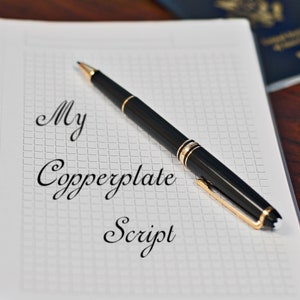 Copperplate Calligraphy Practice Template Printable | Etsy