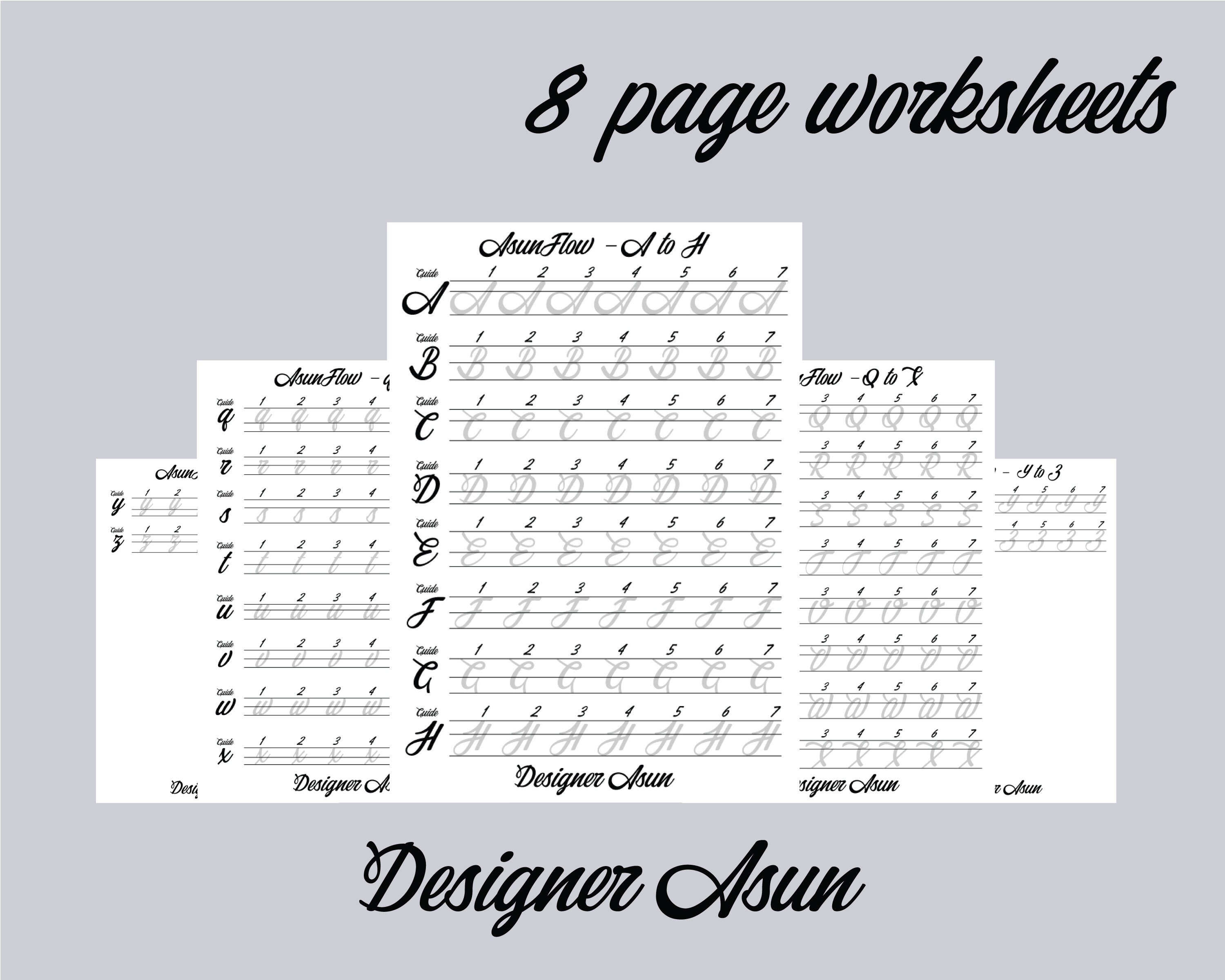 Cursive Handwriting Practice Worksheets - Free Download - Prickly Pear  Design Co.