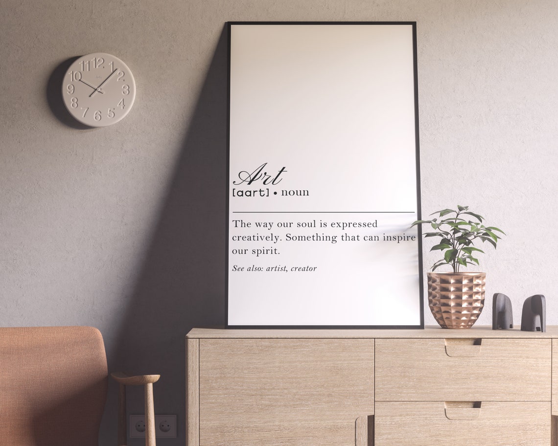 Art Definition Wall Art Digital Decor Printable For Art Etsy