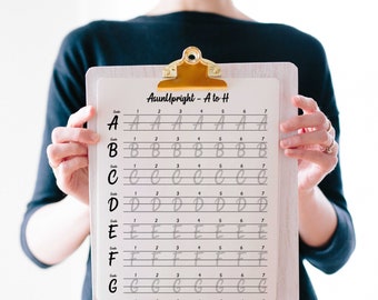 Cursive Alphabet Worksheet Template | Cursive Handwriting Practice For Adult | Cursive Letter Printable For Handwriting Beginner