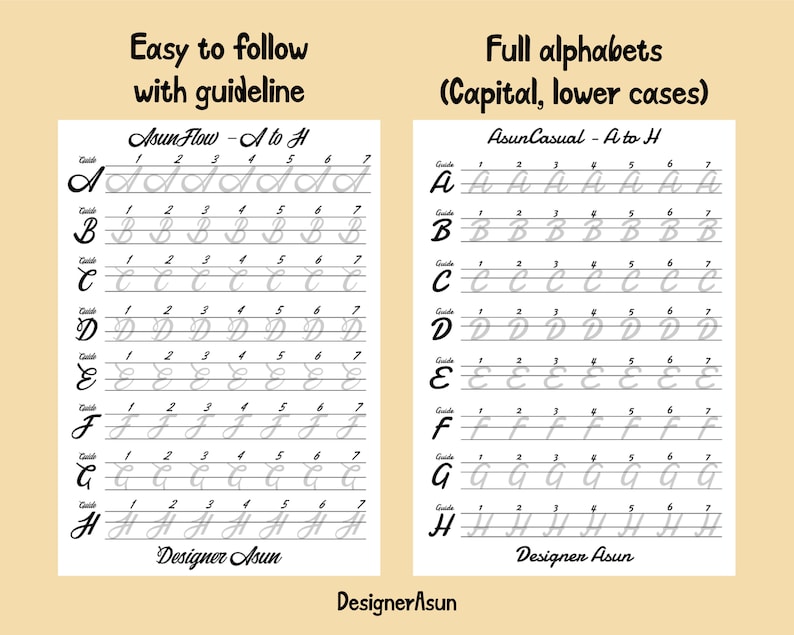 Cursive Writing Worksheet Template Bundle Pack Cursive - Etsy