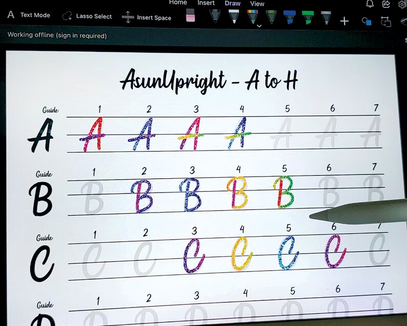 Cursive Alphabet Worksheet Template | Cursive Handwriting Practice for ...